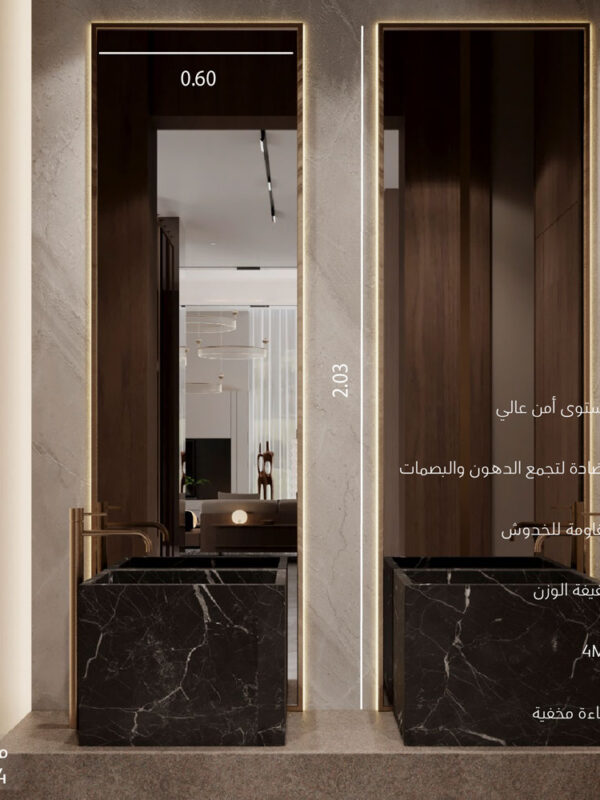 مرايا حمامات ومغاسل مميزة