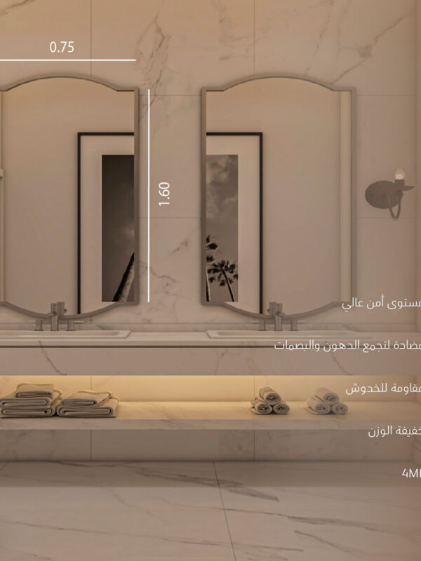مرايا حمامات معا إضاءة